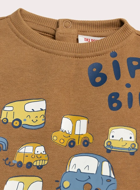 Βρεφικό Φούτερ για Αγόρια Brown Cars