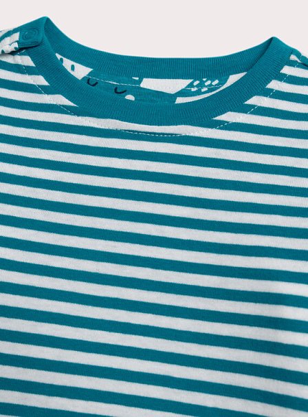 Βρεφική Μπλούζα για Αγόρια Dark Turquoise Pattern - 2 σε 1