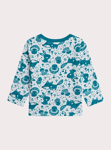 Βρεφική Μπλούζα για Αγόρια Dark Turquoise Pattern - 2 σε 1