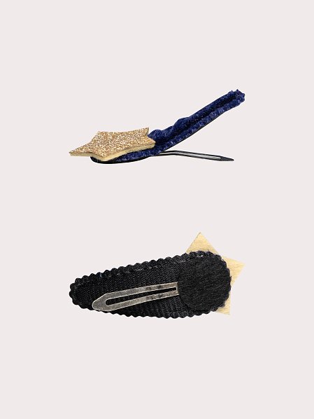 Σετ Παιδικά Κοκαλάκια Μαλλιών για Κορίτσια Gold Stars 2 τμχ