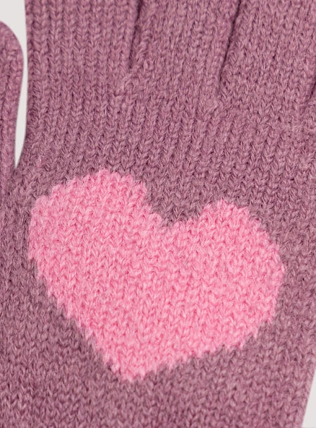 Παιδικά Γάντια για Κορίτσια Purple Hearts