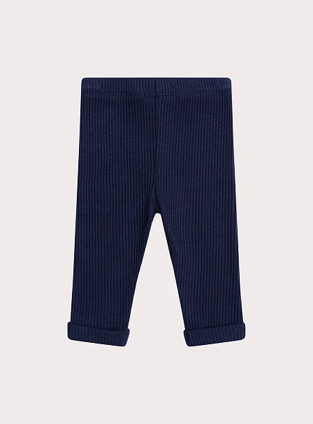 Βρεφικό Κολάν για Κορίτσια Navy Ribbed