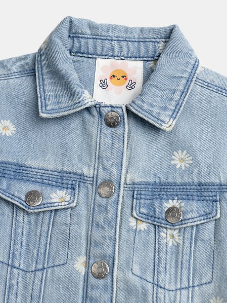 Παιδικό Μπουφάν για Κορίτσια Denim Flowers