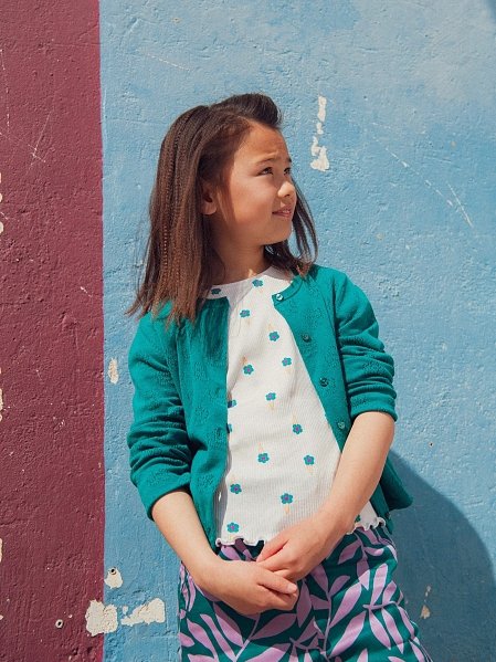 Παιδική Ζακέτα για Κορίτσια Emerald Flowers