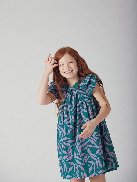 Παιδικό Φόρεμα για Κορίτσια Emerald Flowers