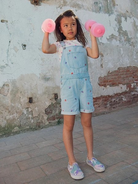 Παιδική Σαλοπέτα για Κορίτσια Denim Fruits