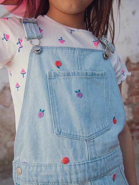 Παιδική Σαλοπέτα για Κορίτσια Denim Fruits