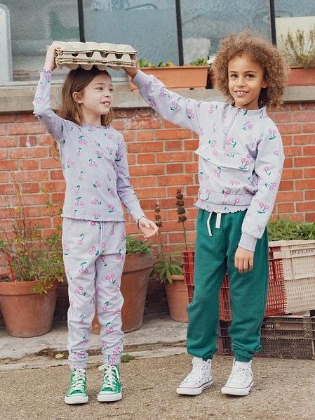 Παιδικό Παντελόνι Φόρμας για Κορίτσια Lilac Flowers