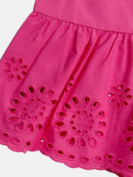 Ροζ μπλούζα με κέντημα Anglaise για κορίτσια