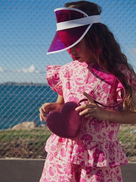 Ροζ μπλούζα με φλοράλ στάμπα για κορίτσια