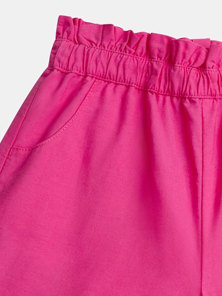 Ροζ παντελόνι με κέντημα για κορίτσια