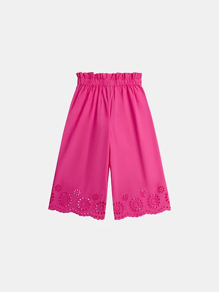 Ροζ παντελόνι με κέντημα για κορίτσια