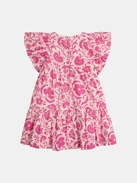 Ροζ Φόρεμα με Λουλούδια για Κορίτσια