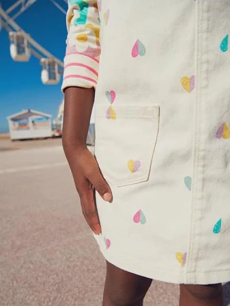 Παιδικό Φόρεμα για Κορίτσια White Dungaree