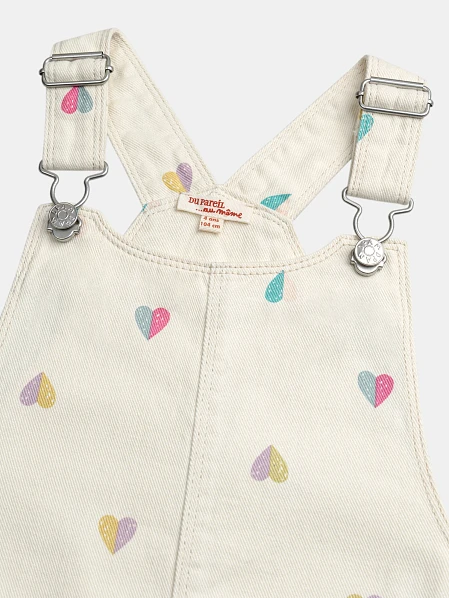 Παιδικό Φόρεμα για Κορίτσια White Dungaree