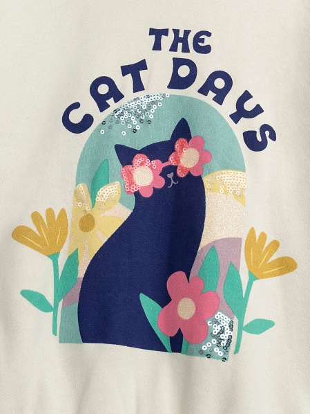 Παιδικό Φούτερ για Κορίτσια Cat Days