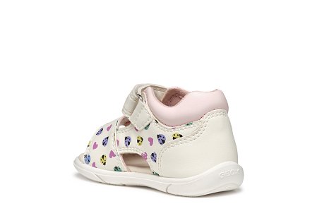 Βρεφικά Παπούτσια Geox Sandal Zapito για Κορίτσια White Ladybugs (Μεγέθη 20-26)