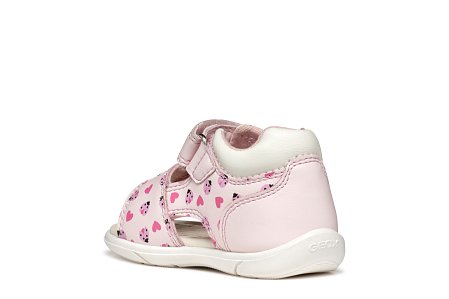 Βρεφικά Παπούτσια Geox Sandal Zapito για Κορίτσια Pink Ladybugs (Μεγέθη 20-26)