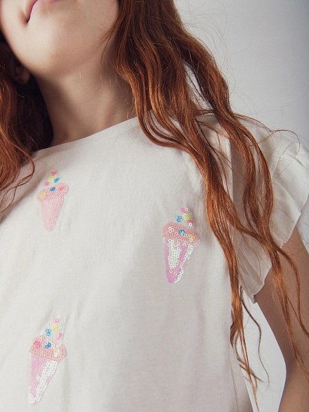 Παιδική Μπλούζα για Κορίτσια Sequined Ice Cream