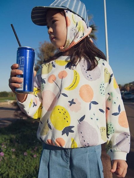 Παιδικό Φούτερ για Κορίτσια Colourful Plate