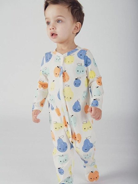 Βρεφική Ολόσωμη Πιτζάμα για Αγόρια Happy Fruits