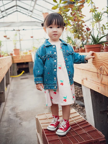 Βρεφικό Μπουφάν για Κορίτσια Jean Flowers