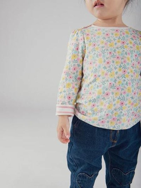 Βρεφική Μπλούζα για Κορίτσια Stripped Spring - 2 σε 1