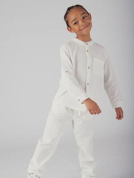 Παιδικό Πουκάμισο για Αγόρια White Breeze