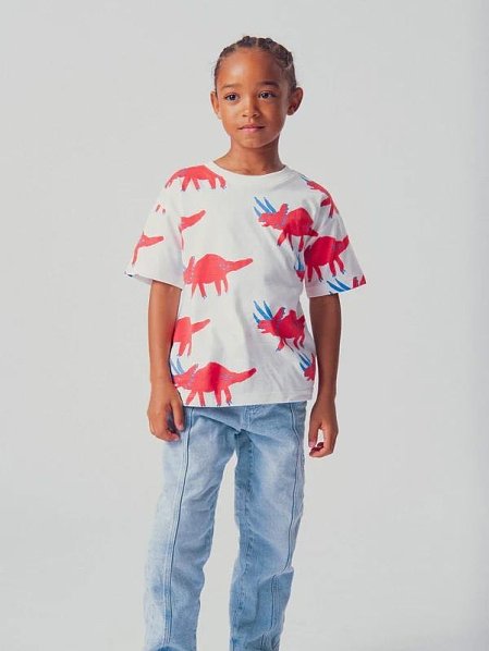 Παιδική Μπλούζα για Αγόρια White Triceratops