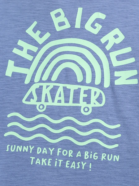 Μπλε μπλουζάκι με κινούμενα σχέδια στο πίσω μέρος για αγόρια