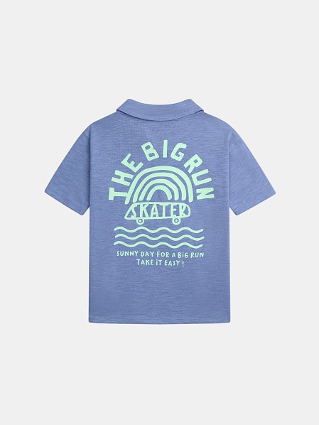Μπλε μπλουζάκι με κινούμενα σχέδια στο πίσω μέρος για αγόρια