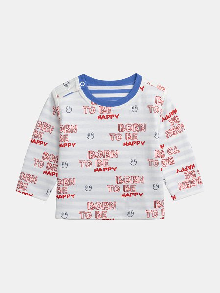 Βρεφική Μπλούζα για Αγόρια Happy Stripes - 2 σε 1