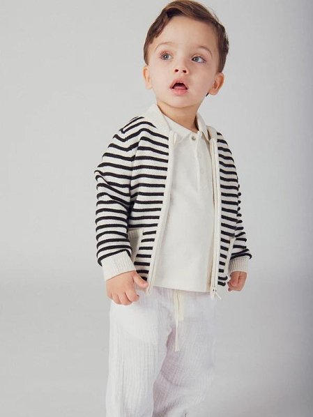 Βρεφική Ζακέτα για Αγόρια Striped Elephant