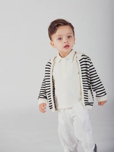 Βρεφική Ζακέτα για Αγόρια Striped Elephant