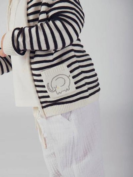 Βρεφική Ζακέτα για Αγόρια Striped Elephant