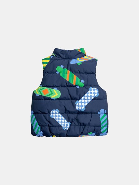 Βρεφικό Αμάνικο Μπουφάν για Αγόρια Blue Skateboard - 2 σε 1