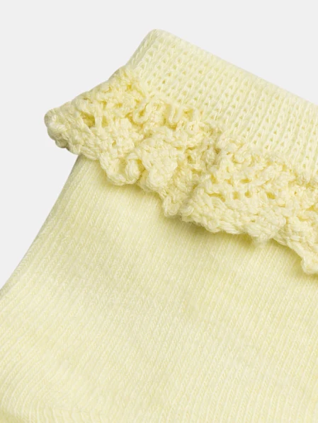 Βρεφικές Κάλτσες για Κορίτσια Yellow Crochet