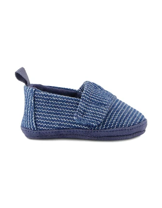 Βρεφικά Παπούτσια Αγκαλιάς Toms για Αγόρια Blue Stripes (Μεγέθη 17,5-19,5)
