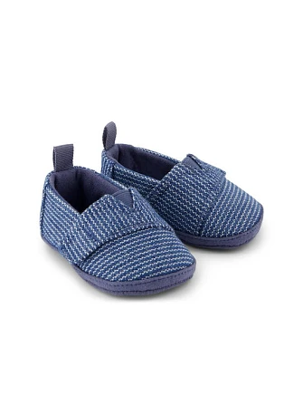 Βρεφικά Παπούτσια Αγκαλιάς Toms για Αγόρια Blue Stripes (Μεγέθη 17,5-19,5)