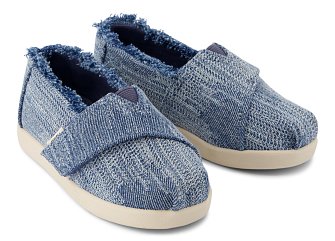Βρεφικές Εσπαντρίγιες Toms για Κορίτσια Dark Sky Textured Denim (Μεγέθη 21-28,5)