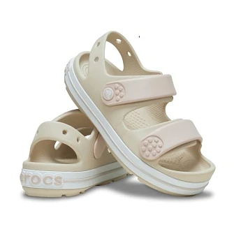 Βρεφικά Σανδάλια Crocs Cruiser για Κορίτσια Beige/White (Μεγέθη 19-28)