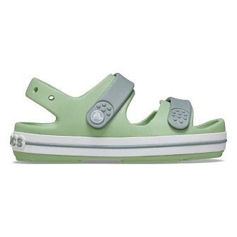 Crocs Crocband Βρεφικά Σανδάλια για Αγόρια Green Gray (Μεγέθη 19-28)
