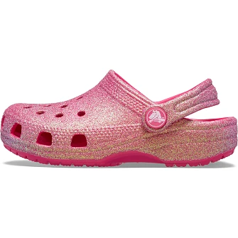 Βρεφικά Σαμπό Crocs Classic Clog για Κορίτσια Pink Iridescent Glitter (Μεγέθη 19-28)