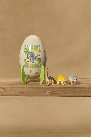 Παιδικό Πασχαλινό Αυγό για Αγόρια με Σούπερ Παιχνίδι - Beige Dino