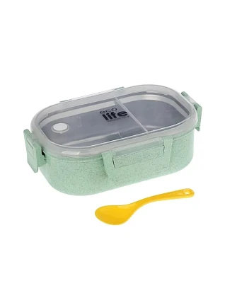 Παιδικό Ανοξείδωτο Δοχείο Φαγητού Ecolife Inox Light Green με Χωρίσματα 900ml