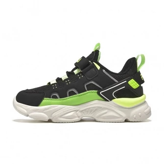 Παιδικά Παπούτσια Fila Memory Spinel για Αγόρια Black/Green (Μεγέθη 28-35)