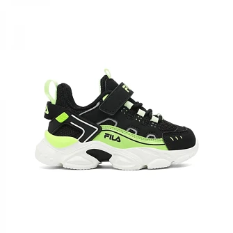 Βρεφικά Παπούτσια Fila Memory Spinel για Αγόρια Black/Green (Μεγέθη 26-27)
