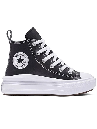 Παιδικά High Sneakers Παπούτσια Converse Chuck Tailor All Star Platform Black Leather (Μεγέθη 27-35)
