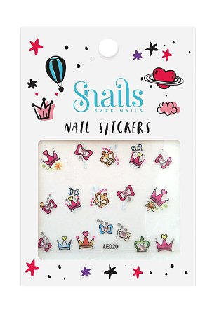 Αυτοκόλλητα Νυχιών Snails για Κορίτσια Princess