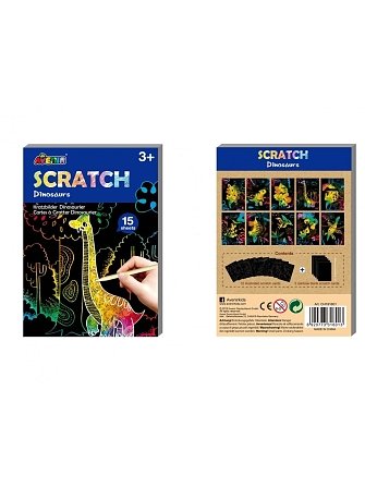 AVENIR Mini Scratch Book Dinosaurs